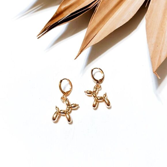 Dog hoop earrings #727 - Picture 2 of 4